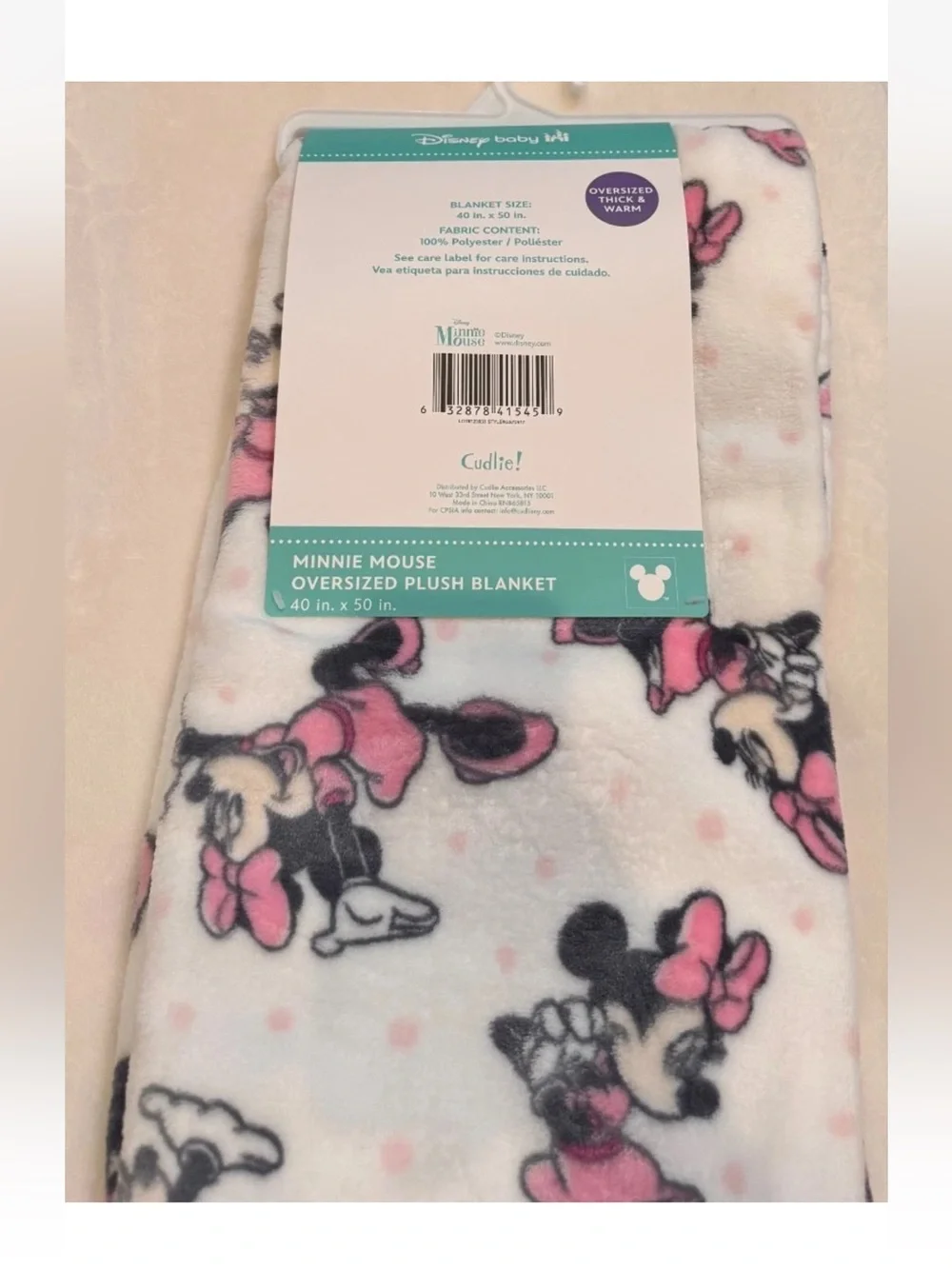Disney Baby Minnie Mouse Super Plush Throw Blanket